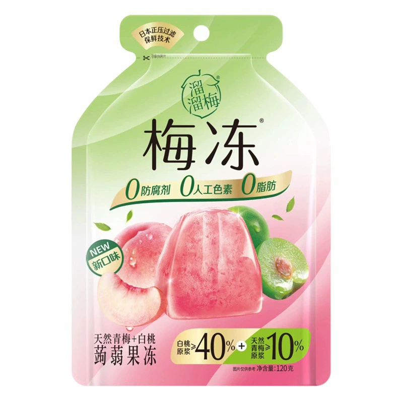 Yang Mi Одобрения 120 г Высококачественный желе Konjac Зеленая Слива Виноград 0 Консервант 0 Пигмент для жира
