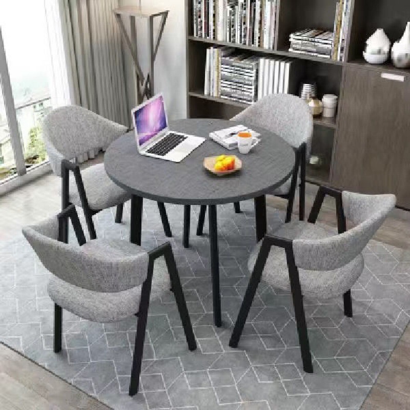 새로운 회색 데스크탑 + 밝은 회색 천 일체형 A 하위 의자