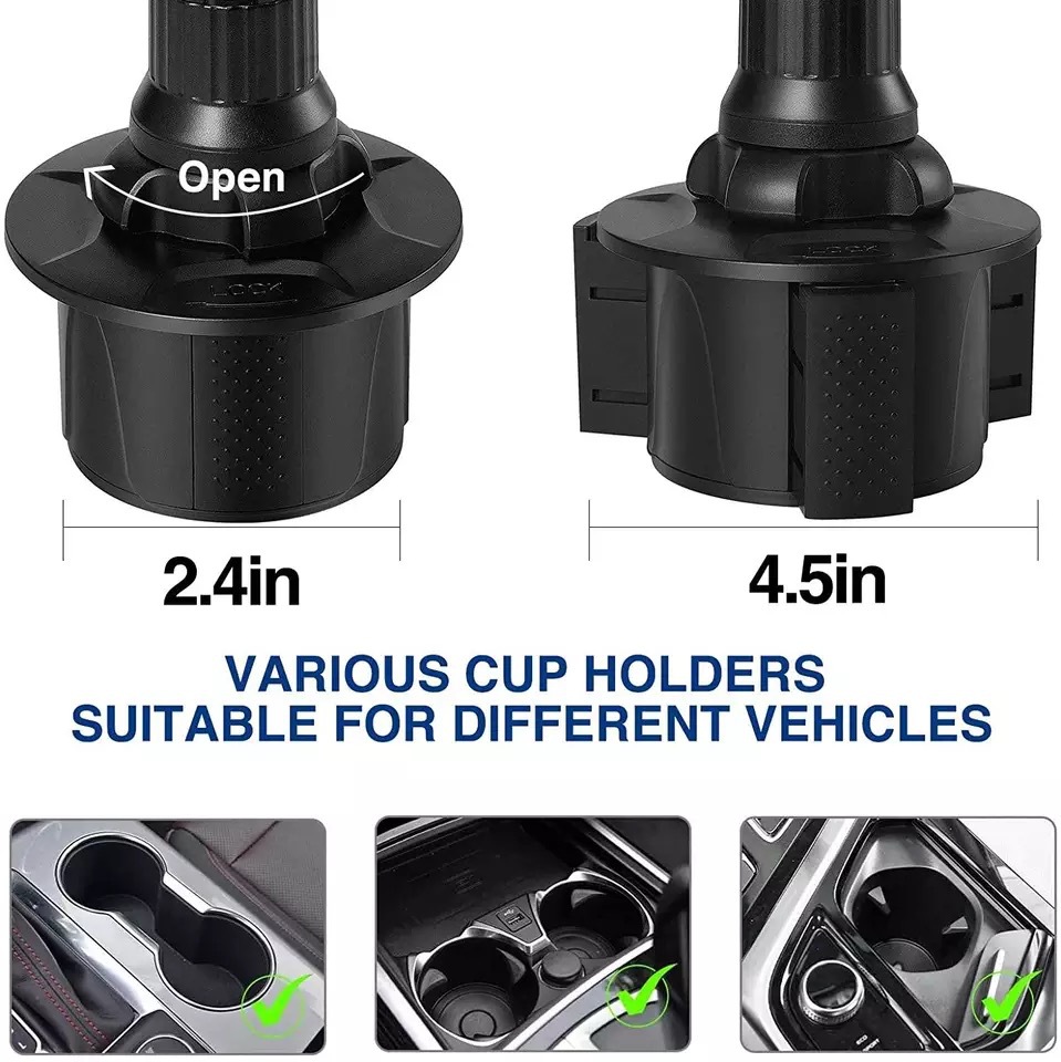 Cross-border Amazon car water cup holder mobile phone holder car folding bending rotating universal car navigation bracket
