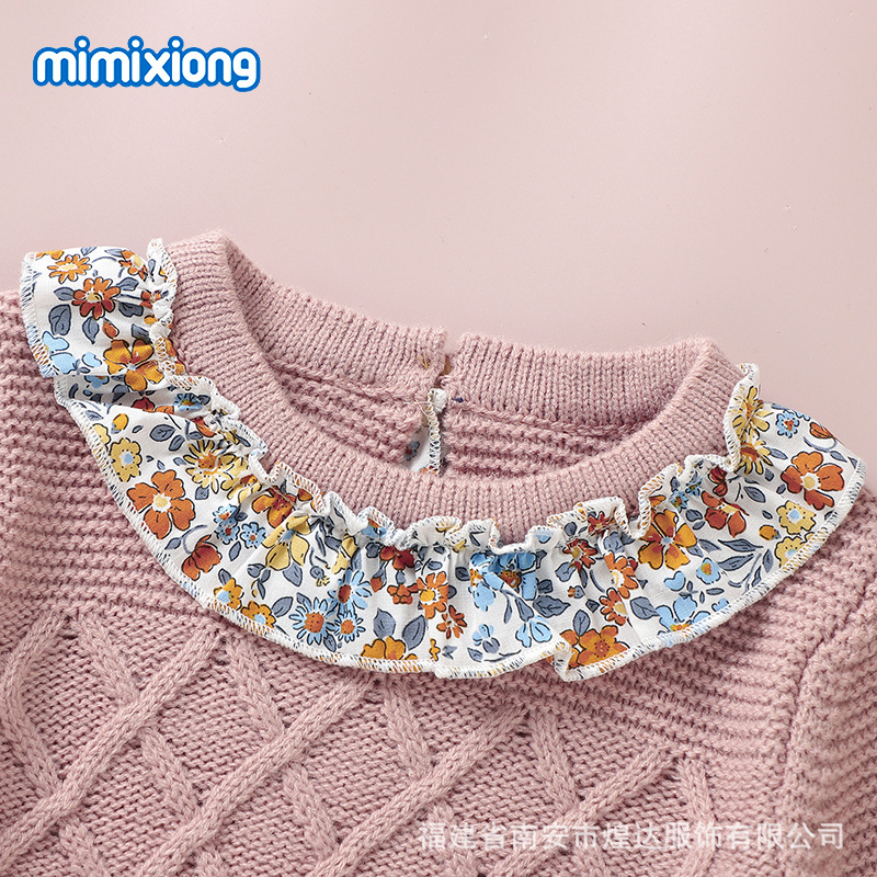 ins热卖秋冬新款婴儿碎花连衣裙