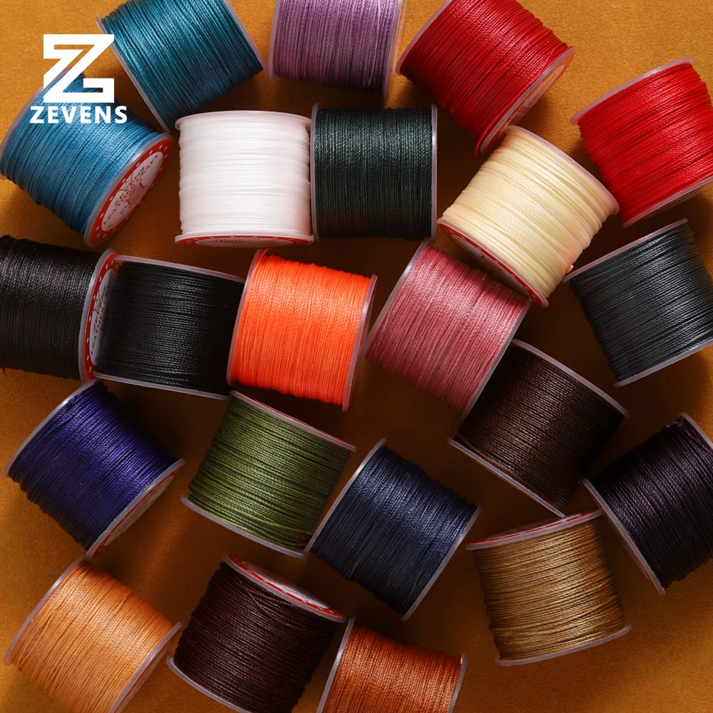 Сшитая вручную круглая восковая нить не ослабляет нити 0,4/0,5/0,6 мм маленький вал восковая нить полиэфирная восковая нить ручные кожаные аксессуары для рукоделия