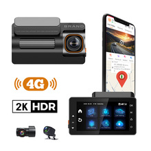 4G LTE AI Dashcam 3CHs 4K Smart Dashcam with ADAS+DMS+BSD