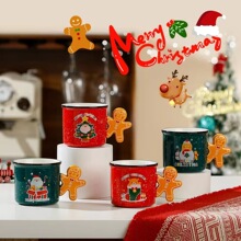 圣诞马克杯可爱情侣陶瓷喝水杯送女生礼物杯子跨境礼品外贸姜饼人