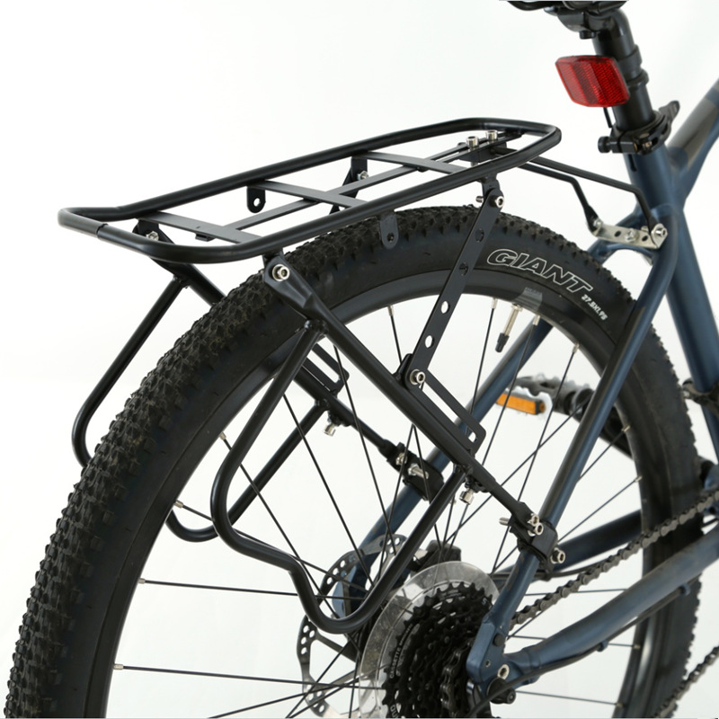 Venta al por mayor bicicleta de montaña estante de aleación de aluminio estante trasero con placa de barro estante de carga carretera coche suspensión trasera