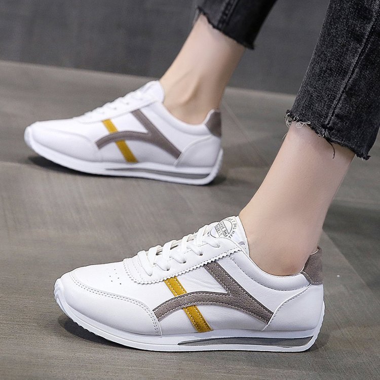 Lace-Up Casual Sneakers, Soft-Soled Versatile Forrest Gump Shoes, Cross-Border Large-Size Student Shoes, Running Shoes, White Shoes