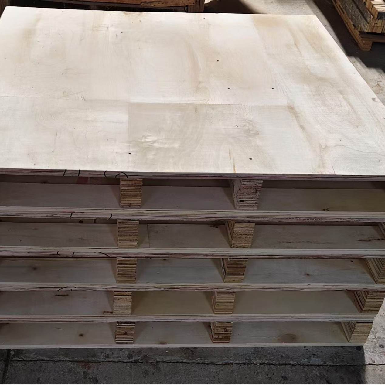 郑州免熏蒸胶合板三合板实木质木托盘栈板木箱周转木卡板包装运输