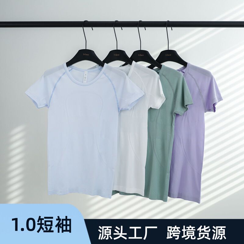 Lulu Original Label 1.0 Short-Sleeved Women's Sports Yoga T-Shirt Quick-Drying Round-Neck Yoga Running Slim Fitness Top Lulu Original Label 1.0 Short-Sleeved Women's Sports Yoga T-Shirt Quick-Drying Round-Neck Yoga Running Slim Fitness Top