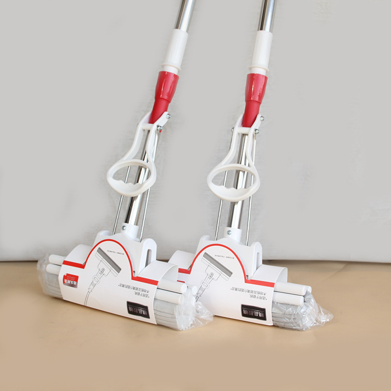 Factory Direct Sales Collodion Mop Stainless Steel Mop Roller Handle Hand-washable Sponge Mop Double Row Absorbent Floor Mop Factory Direct Sales Collodion Mop Stainless Steel Mop Roller Handle Hand-washable Sponge Mop Double Row Absorbent Floor Mop