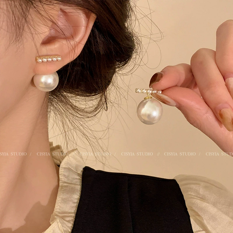 Серьги (Baoyu) S925 серебряные штифты с бантом и микроинкрустацией, малый яркий модный стиль