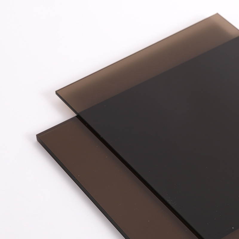 茶色PC板 半透明茶色耐力板加工 彩色加硬PC板雕刻打孔折弯