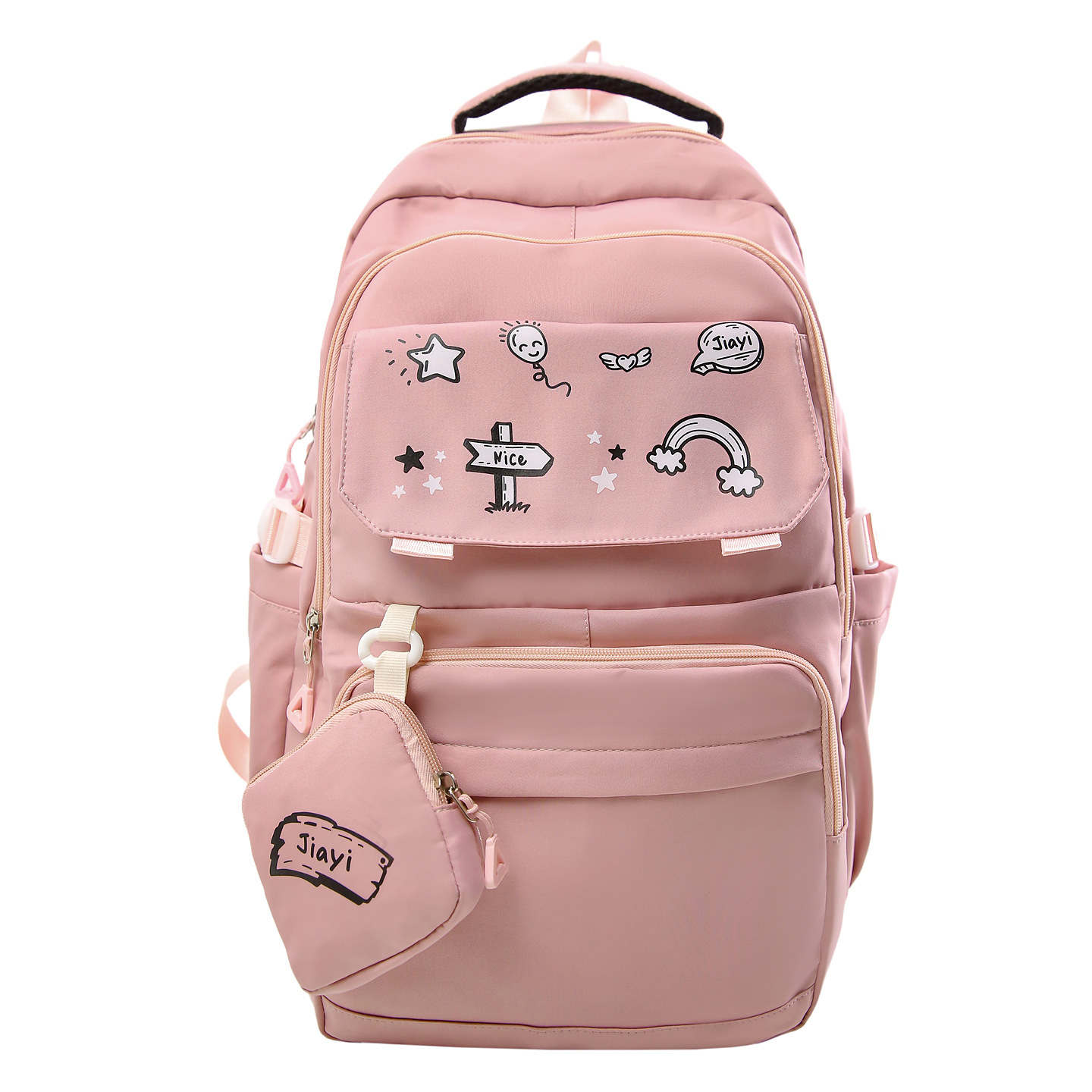 Japón pequeña y fresca dulce mochila estudiantil JIAYISTAR encantadora mochila de hombro casual para estudiantes de secundaria secundaria