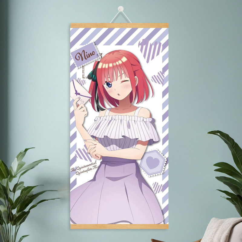 漫画コミック甘くてかわいい女の子ポスター工場ドロップシッピング無垢材スクロール吊り絵画越境電子商取引 Xiyin|undefined