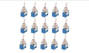 15 PCs/pack MTS-103 6A 125V button switch three gear shaking head switch button switch