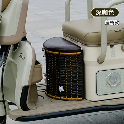 Electric car child seat: Child Battery Car Electric - three-wheel-bamboo-basket-black-single-seat-decorative-flowers-in-random-colors