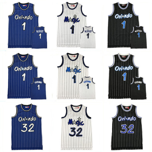 Summer cross-border jersey Magic 1 McGrady 32 #O'Neal retro embroidered basketball uniform sports men's and women's training vest