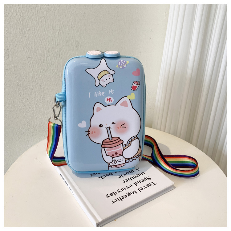 Creativo y simple 2025 nueva tendencia de moda bolso de cáscara de huevo para niños bolso de mensajero de hombro fresco y dulce para mujer de dibujos animados