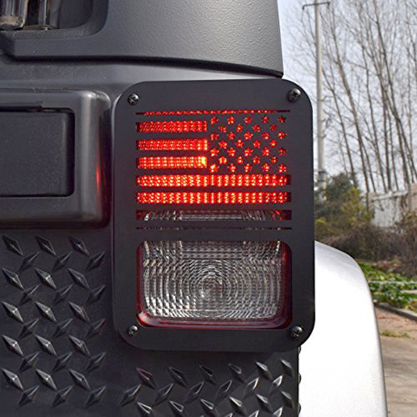 Cross-Border Applicable 2007-2018 Jk Car Tail Lens (American Flag) Taillight Cover Modification Factory Wholesale