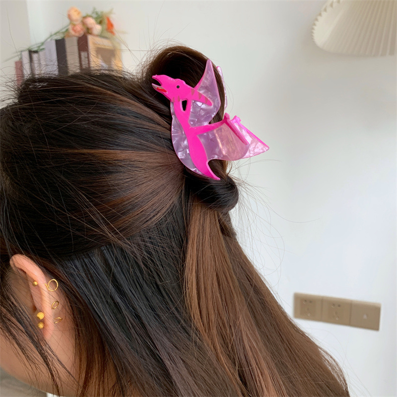 35g Weight Hair Claws Hair Accessories Type 1 Piece Quantity Holiday, Party Occasion Arylic Material Dinosaur Pattern Women's Gender Cute Style Cute Little Dinosaur Acrylic Small Jaw Clip Cute Personality Sweet Niche Hair Claw Hairpin Hair Ornaments New 18