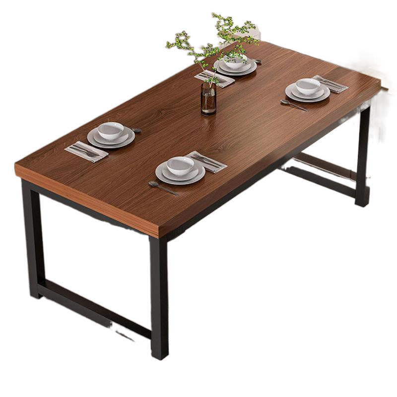 Nordic Dining Table and Chair Combination Modern Simple Small Apartment 4 People 6 People Dining Economical Household Rectangular Dining Table