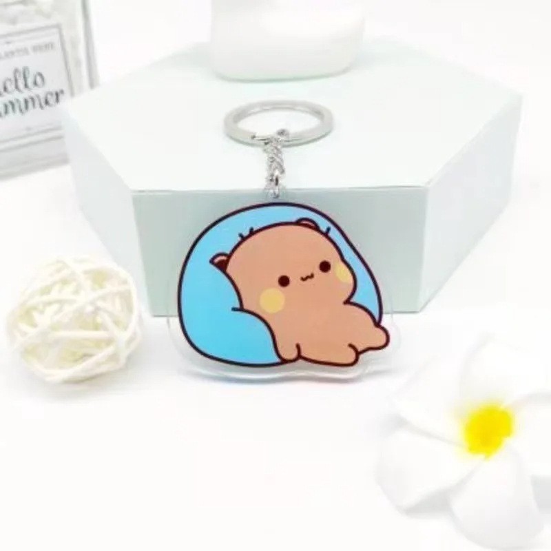小熊猫钥匙扣小挂件高颜值布布亚克力钥匙链背包挂饰装饰品钥匙扣|undefined