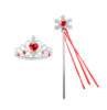 Set, children's accessory for princess heart-shaped, magic wand, “Frozen”
