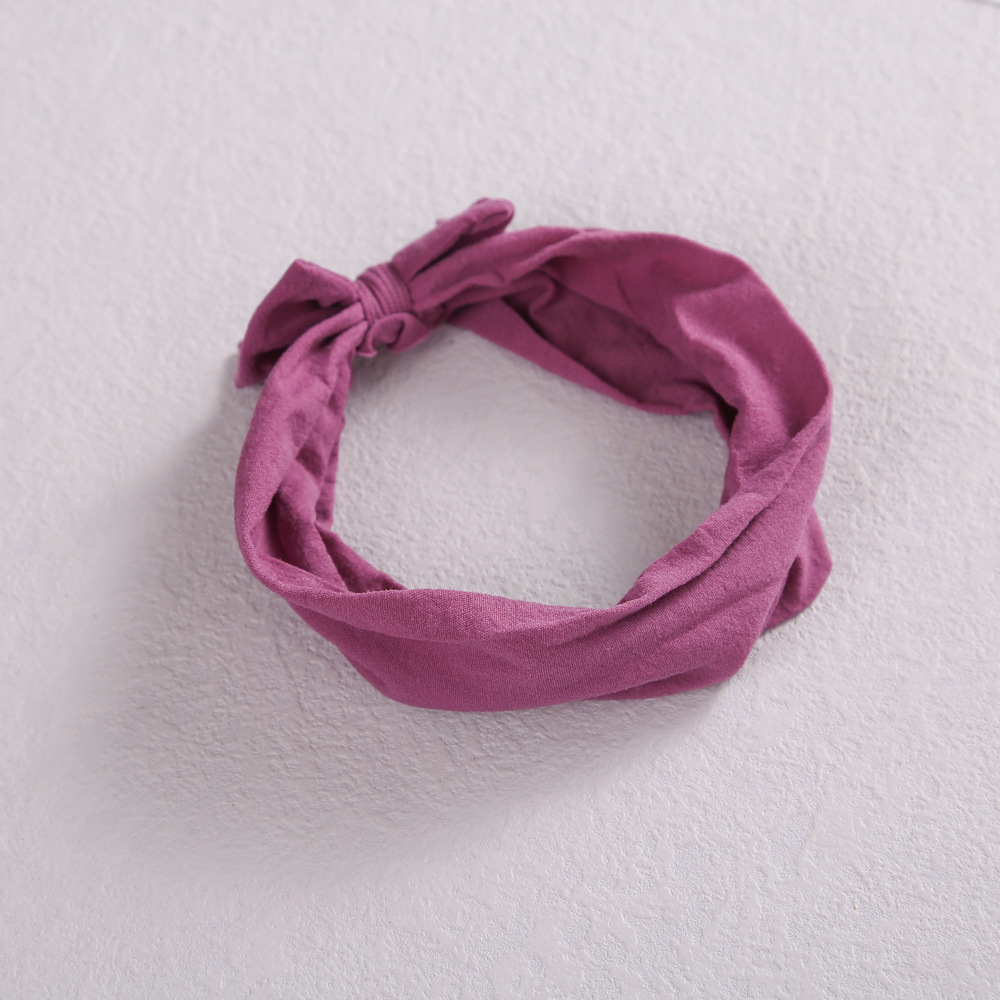 European and American cross-border new children's hair accessories baby bow headband baby care door nylon hair band wholesale_voghion.com