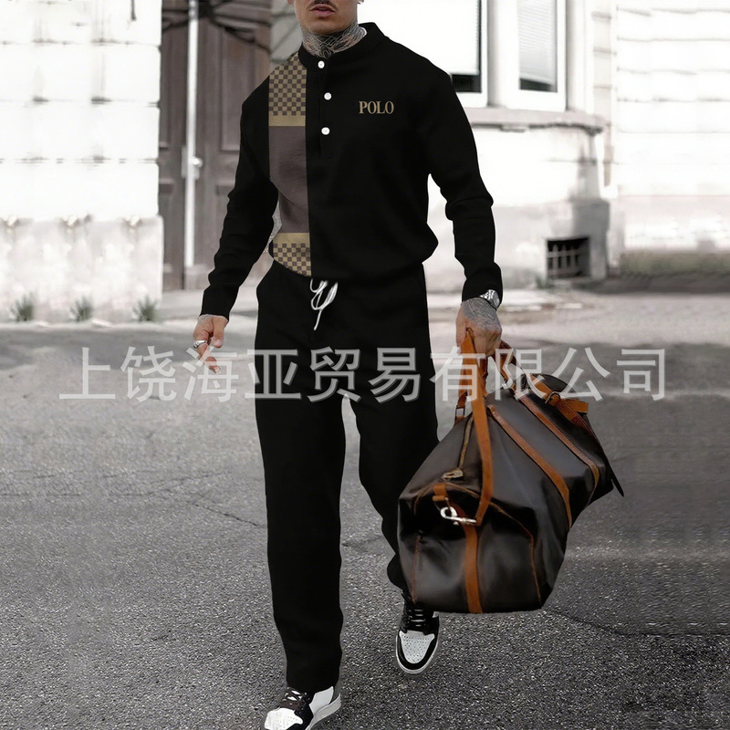 2025跨境春秋欧美外贸秋季新款热卖男装风格时尚休闲运动两件套装|undefined