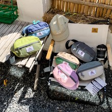 洋气格子小孩胸包休闲运动轻便出游男女童斜挎包新款外贸儿童腰包