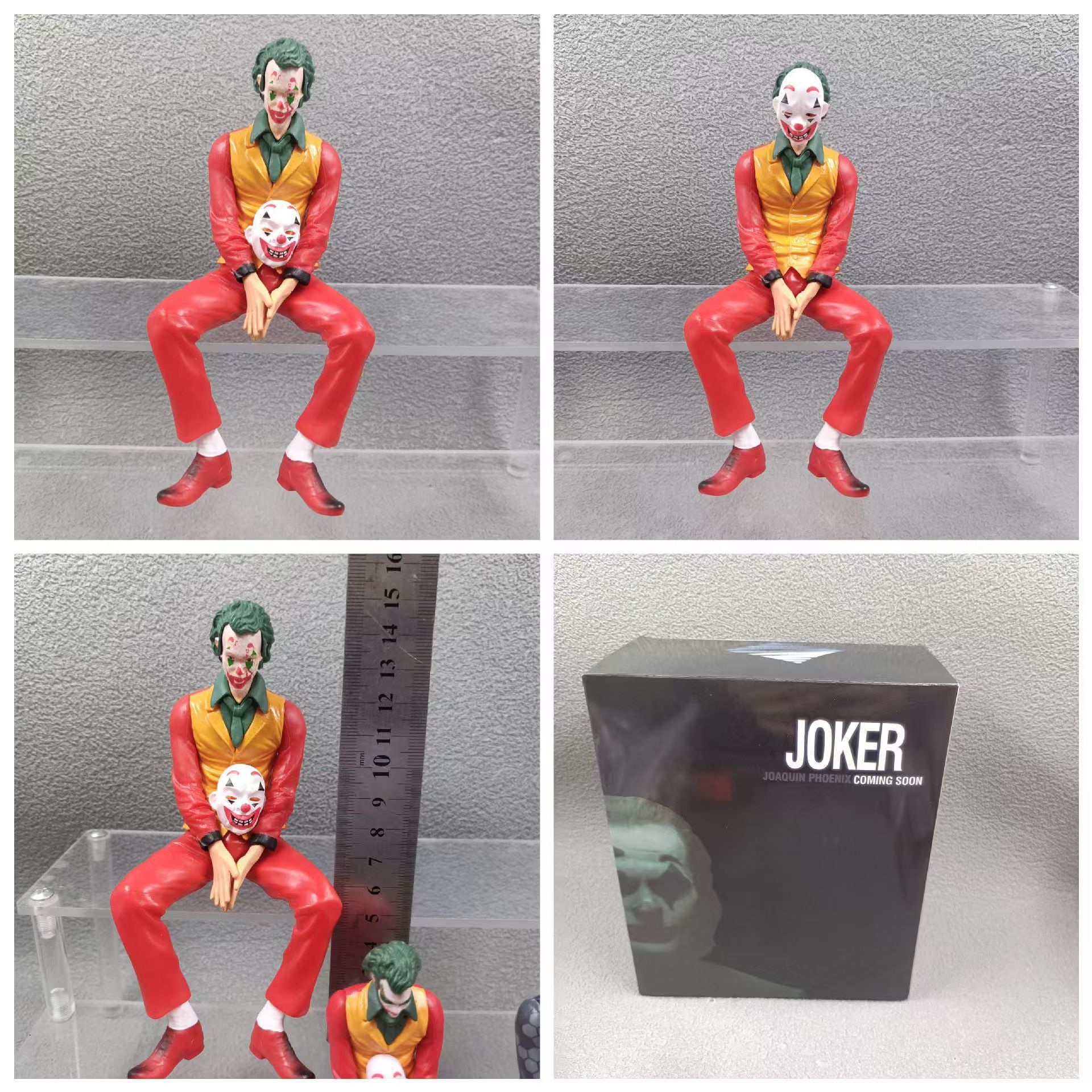 Adornos de coche de payaso en la parte superior de la joyería de Heath Ledger Marvel Suicide Squad Modelo de figura sentada Coche para niños