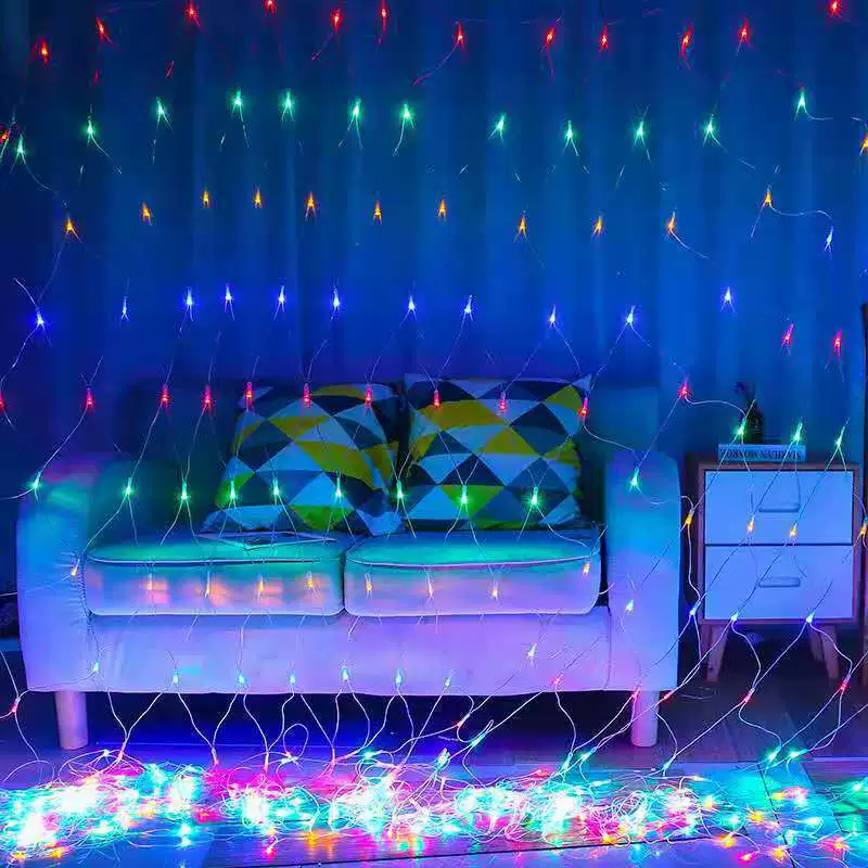 LED Net Fairy Lights, Outdoor Hanging Blossom Lantern, Multi-color, Remote & Transformer Options