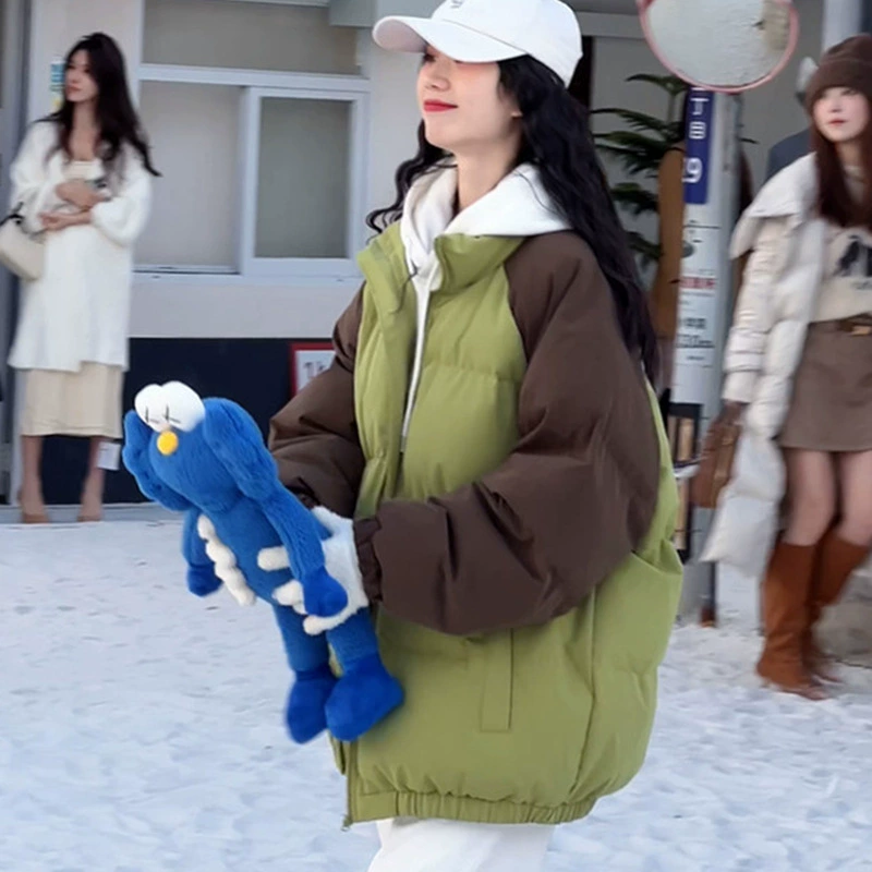 Корейская цветная хлопчатобумажная женская зимняя одежда