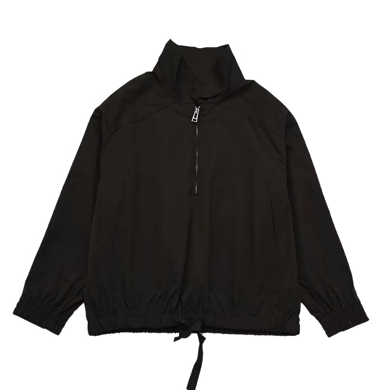 Men's Half Zip Workwear, Men's Stand Up Collar Jacket, Top_voghion.com