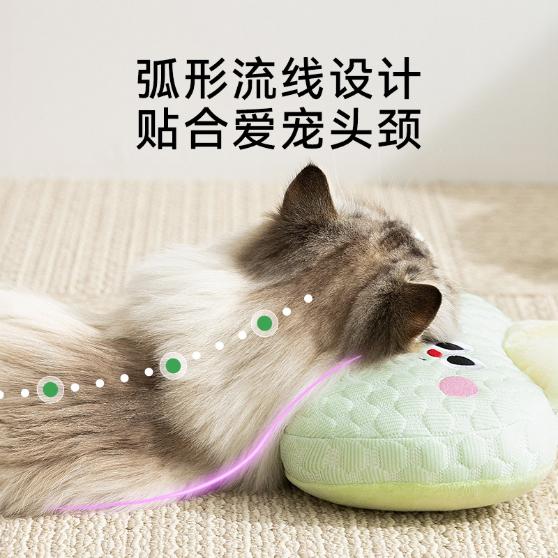 Primavera y verano frescos y transpirables dibujos animados animados animados pequeños y medianos perros frescos almohadas para gatos artículos de mascotas