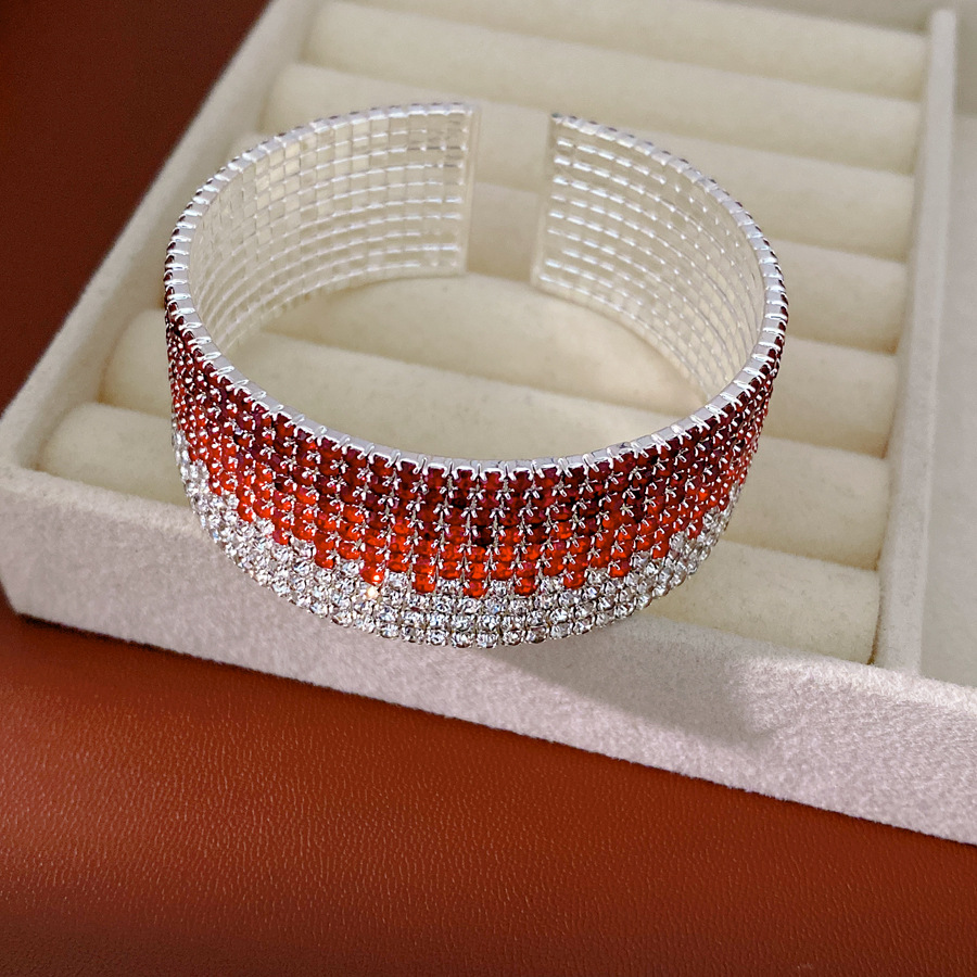 Pulsera - plata - vino rojo - rojo - blanco