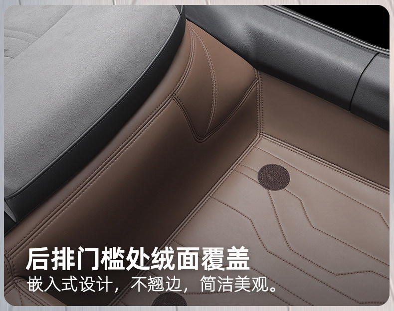 Suitable for Audi A4A, L6L, 5A3L, Q3, Q5L, A7, Nappa leather 360-degree full-coverage car floor mats