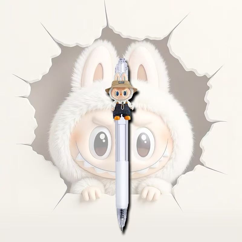 Labubu ラブブ プレスペン 速乾性 0.5mm ゲルペン 学生試験問題に必要な署名黒ペン|undefined