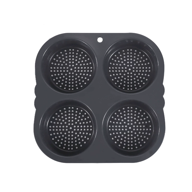 Food -grade silicone burger bread baking sheet 4 Kole Burger mold oven air fried pot baking tool