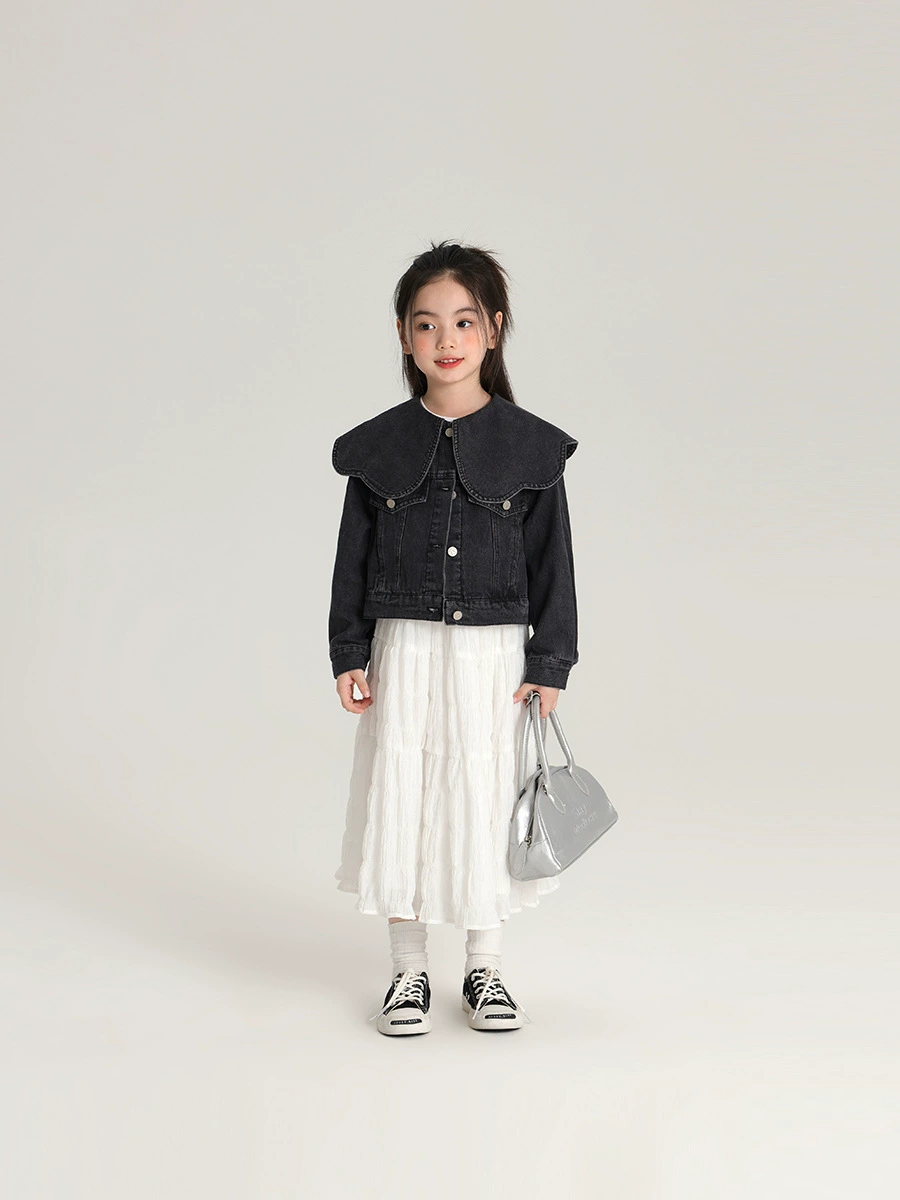 布丁哈鲁 Trend denim fashionable comfortable children's jacket