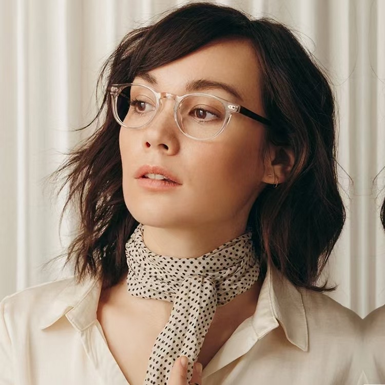 55g Weight Full Frame Glasses Structure Glasses Frame Classification Ac Lens Material Oval Frame Glasses Style Casual, Outdoor, Sports Occasion Solid Color Pattern All Seasons Season Unisex Gender Retro, Sweet Style Retro Sweet Solid Color Ac Oval Frame Full Frame Optical Glasses 1