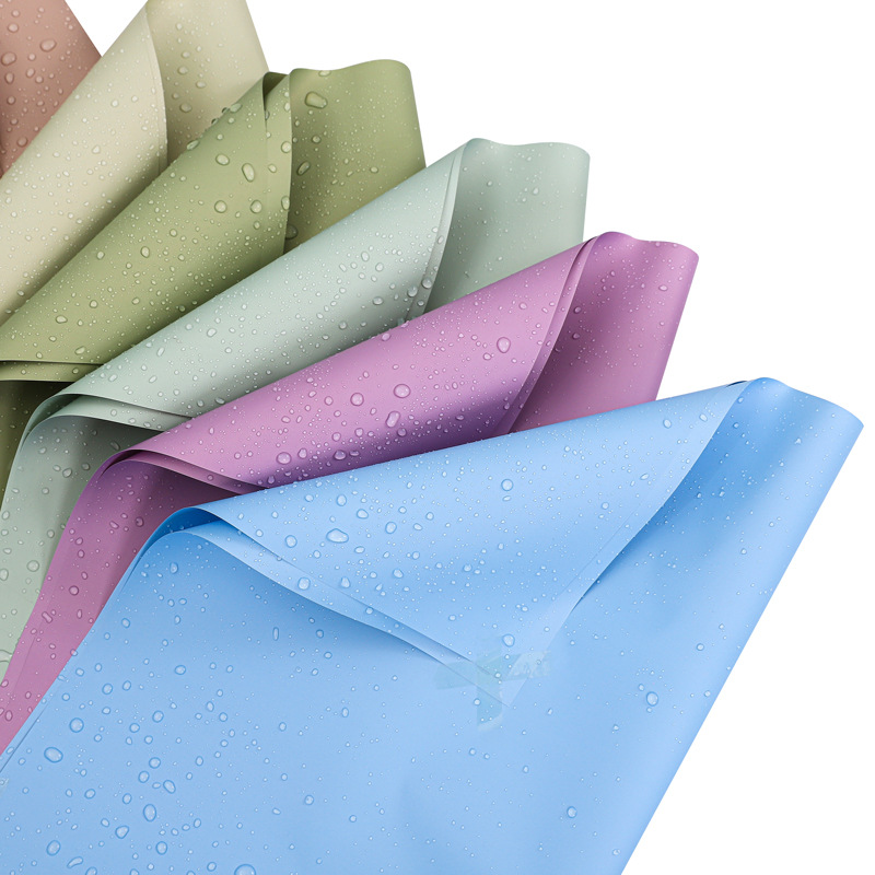 Papel de regalo coreano de moda, impermeable, de color sólido, grueso, con estampado de flores de colores dopamina, al por mayor. image 6