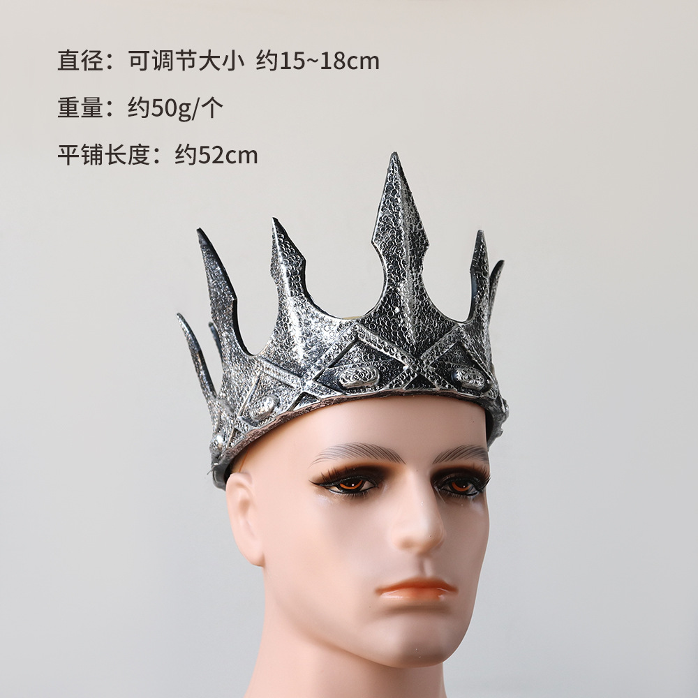 Medieval retro corona de rey Halloween props cosplay reina corona espumosa PU