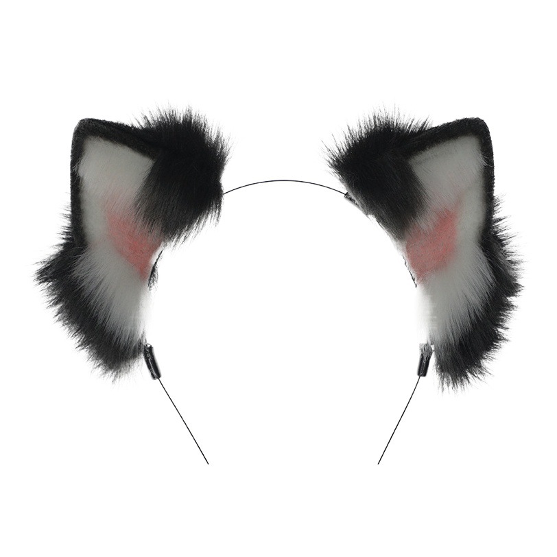 Simulación bestia oído de gato tocado lindo diadema de peluche Cosplay comic show props accesorios gato oído accesorios para el cabello