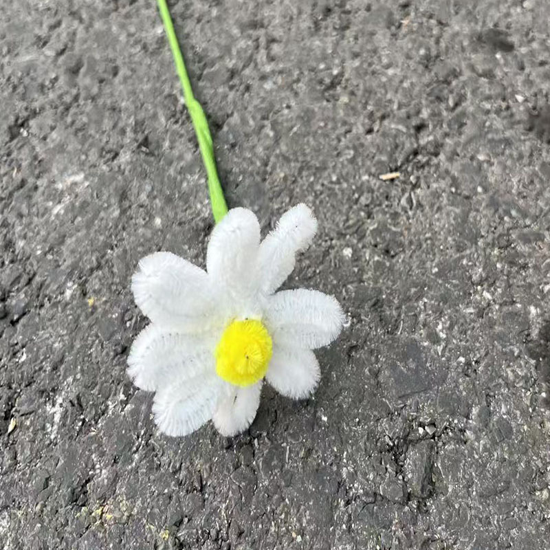 흰색 싱글 헤드 [작은 데이지