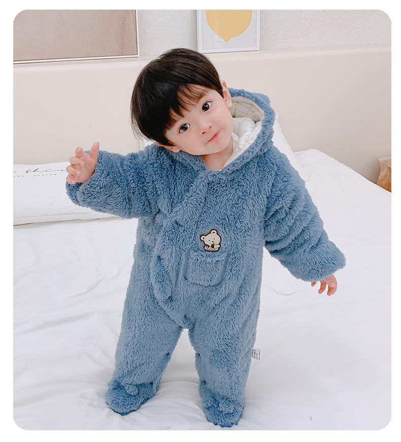 Casual Solid Color Polyester Baby Rompers display picture 1