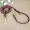 Hand stitching two pairs of copper hook dog traction with cowhide and convenient bolt dog rope running rope pet dog double head 2.3m