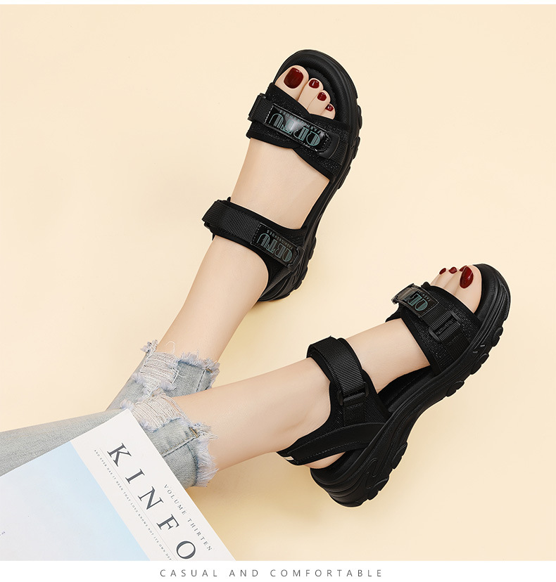 Sandal thể thao nữ đế dày phong cách ballet mùa hè 2024 — 9819 xanh đen, 9819 mét xanh lục chi tiết 8