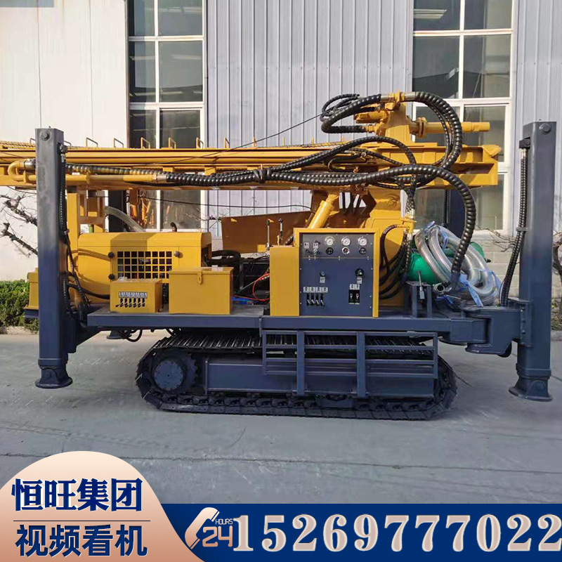260型履带气动水井钻机山区打井钻井机勘探取芯机打井机打孔机