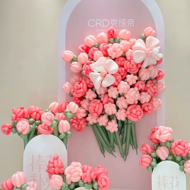 Фестиваль Богини Длинный воздушный шар букет фоновая стена украшения торговый центр ювелирный магазин