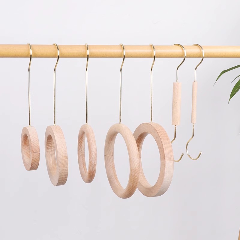 Madera sólida S ropa gancho ropa tienda de ropa especial suspensión accesorios de tipo S antideslizante madera redonda madera palo S gancho accesorios de gancho