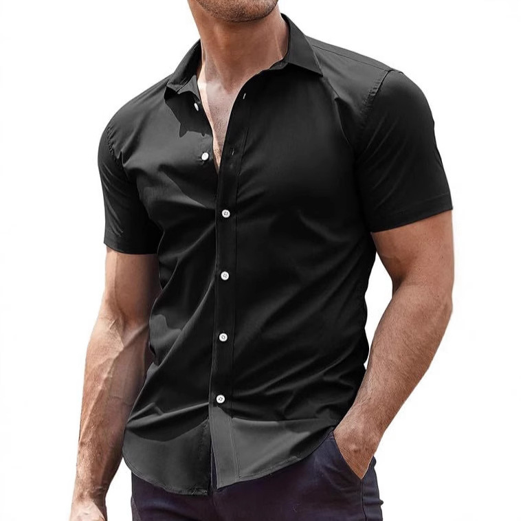 2025 European and American Cross-Border Amazon Foreign Trade Men's Shirts Short-Sleeved Casual Button-Down Long-Sleeved Men's Beach Summer Shirts 2025 European and American Cross-Border Amazon Foreign Trade Men's Shirts Short-Sleeved Casual Button-Down Long-Sleeved Men's Beach Summer Shirts